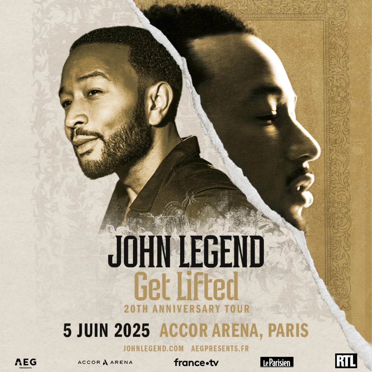 Billets John Legend (Accor Arena - Paris)