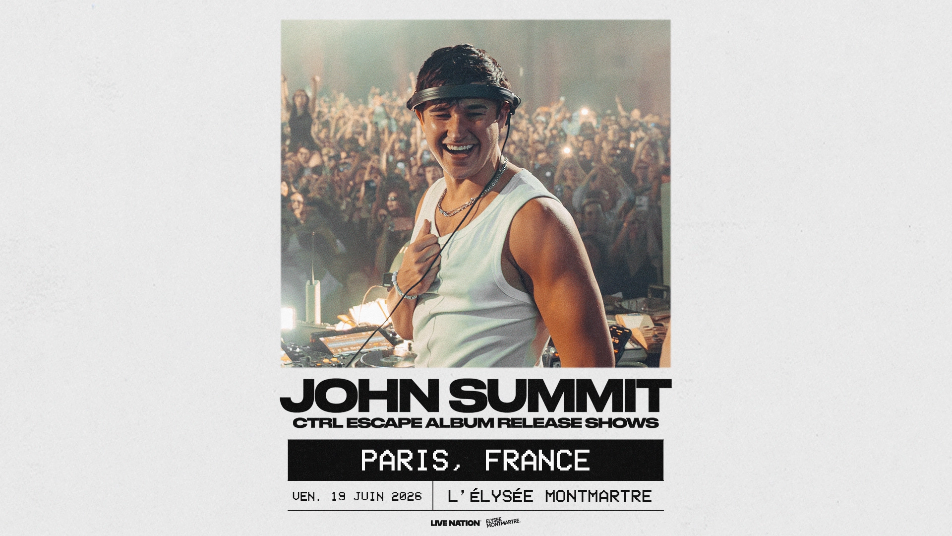 John Summit at Elysee Montmartre Tickets
