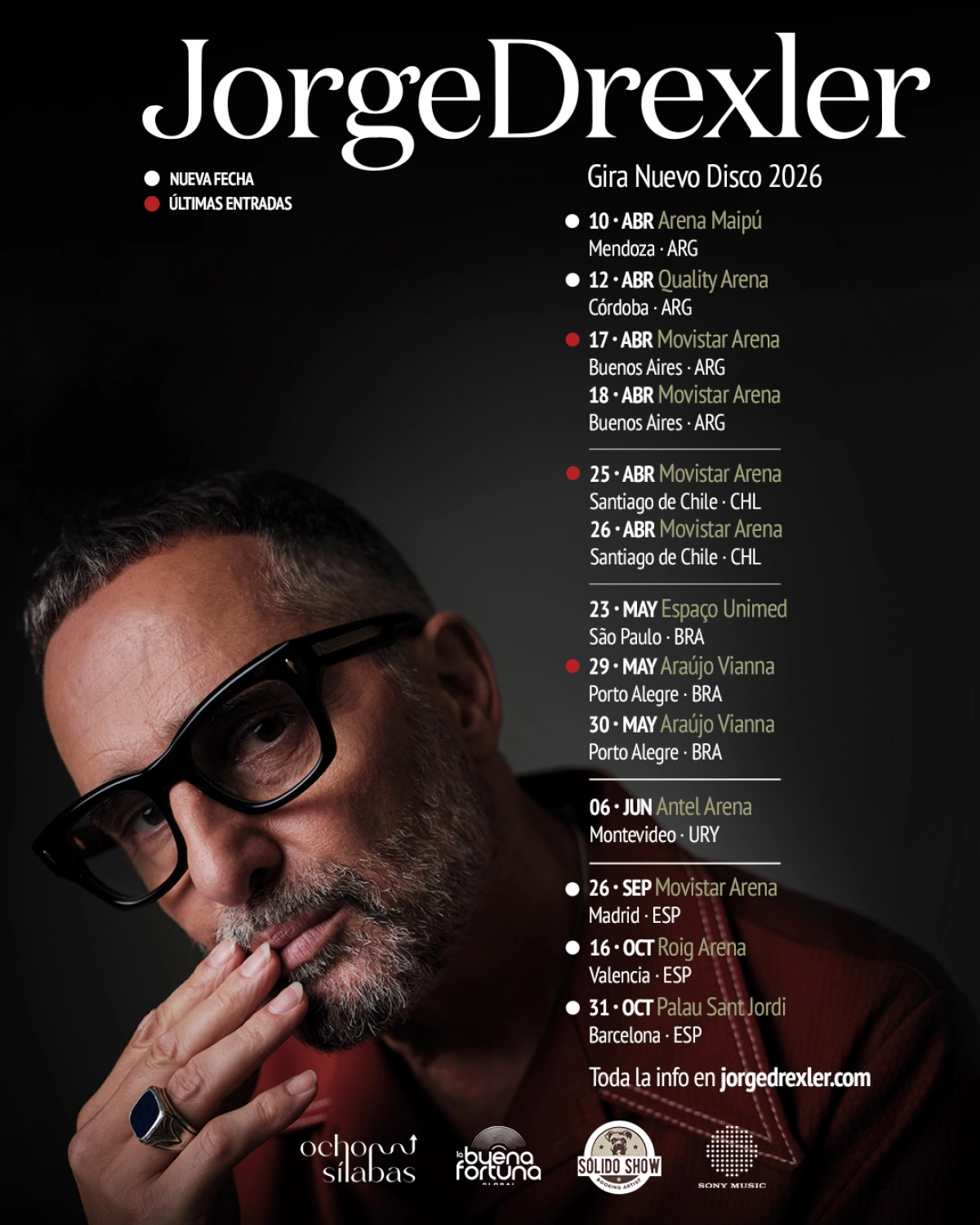 Jorge Drexler en Movistar Arena Madrid Tickets