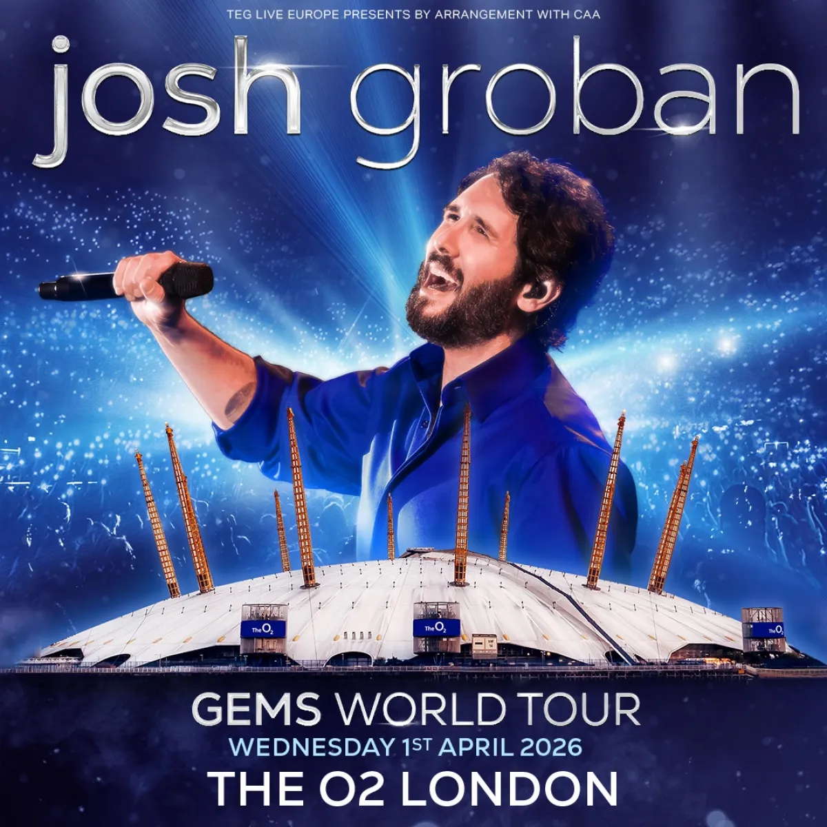 Billets Josh Groban (O2 Arena - Londres)