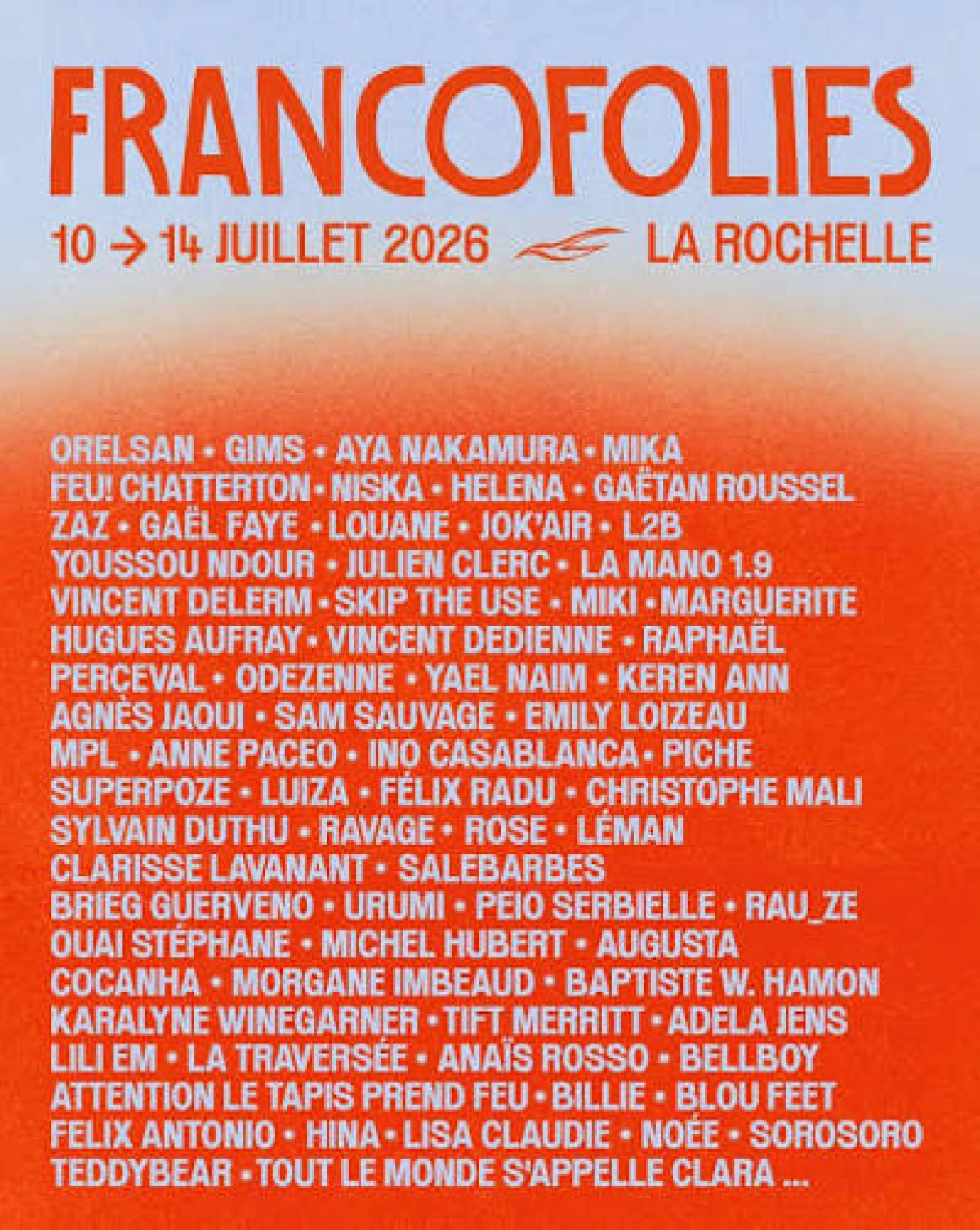 Billets Julien Clerc - Rau_ze (La Coursive - La Rochelle)