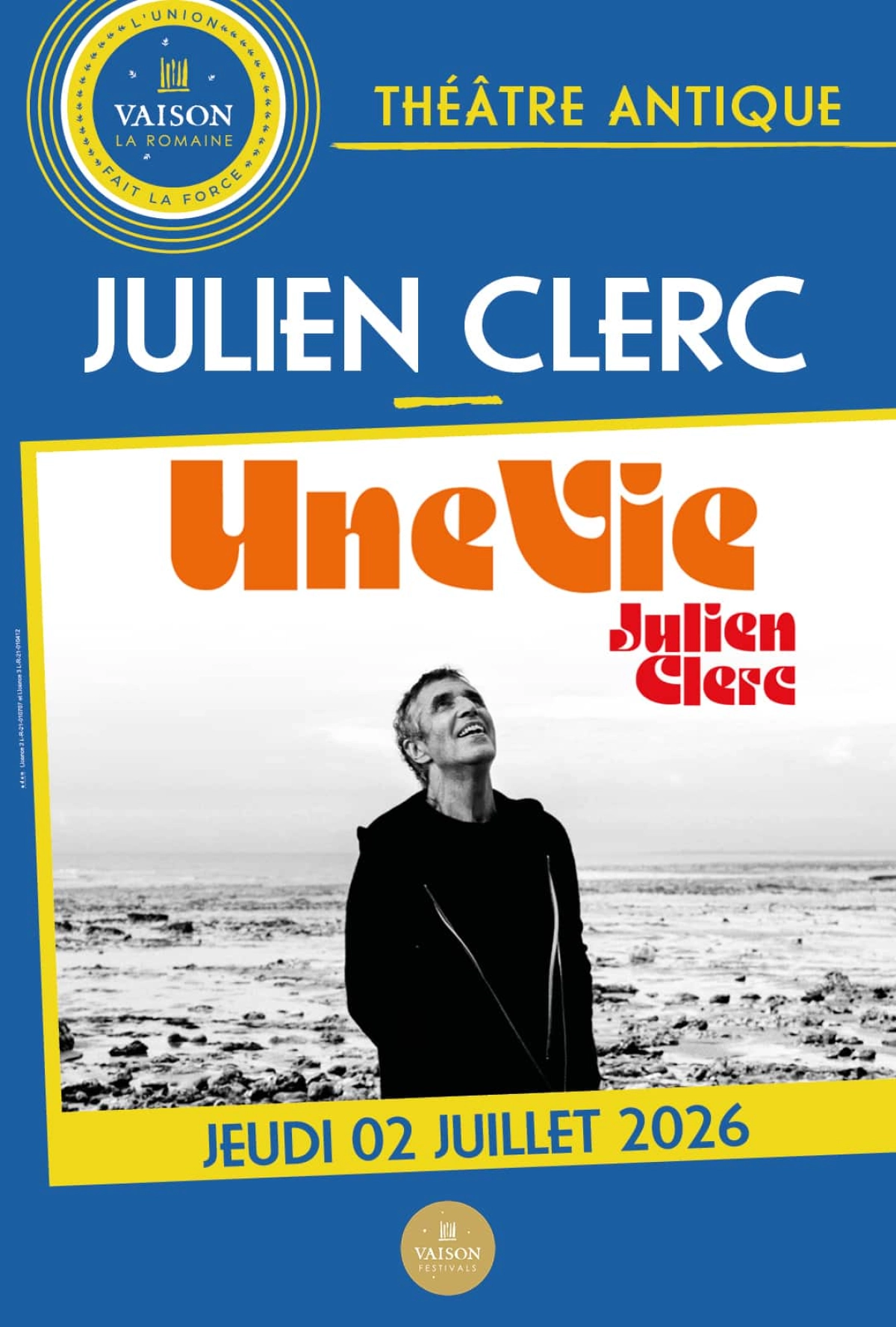 Billets Julien Clerc (Theatre Antique Vaison La Romaine - Vaison La Romaine)