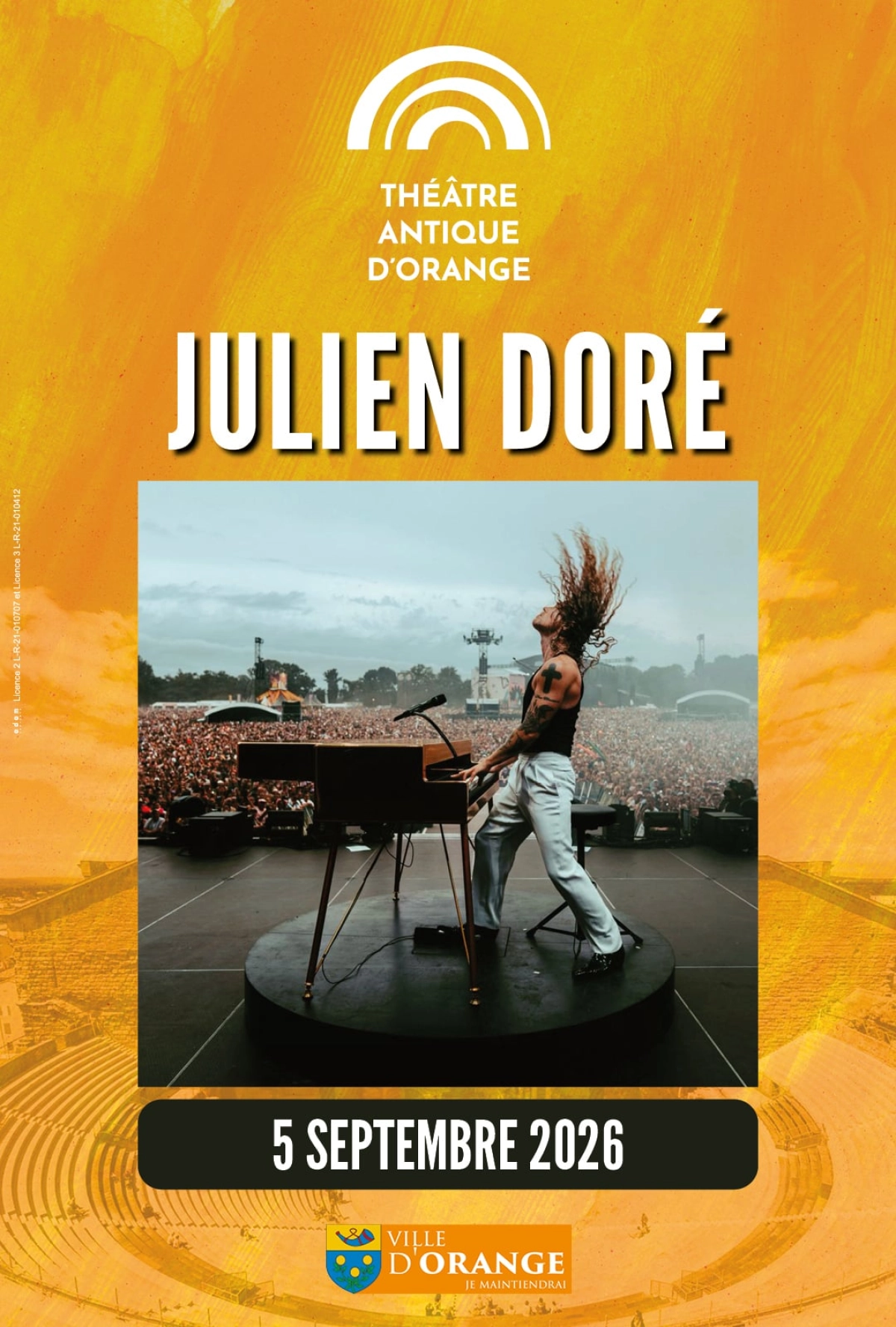 Billets Julien Doré (Theatre Antique Orange - Orange)