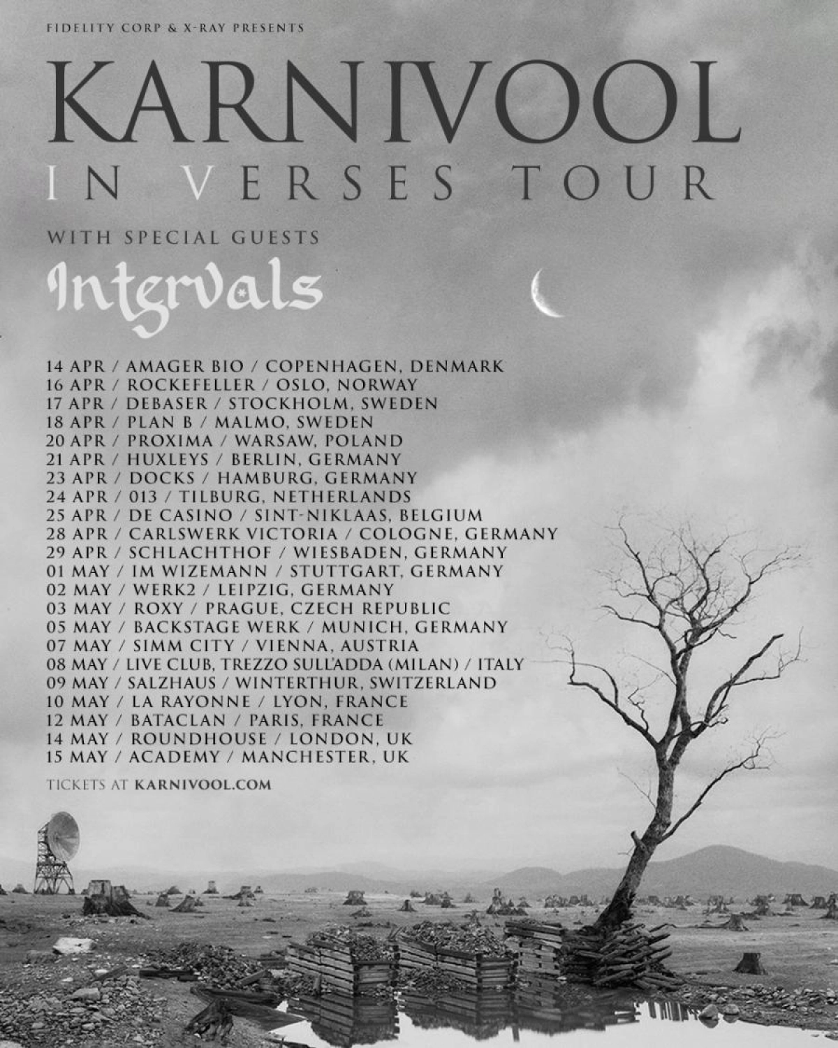 Billets Karnivool - Intervals (Roundhouse - Londres)