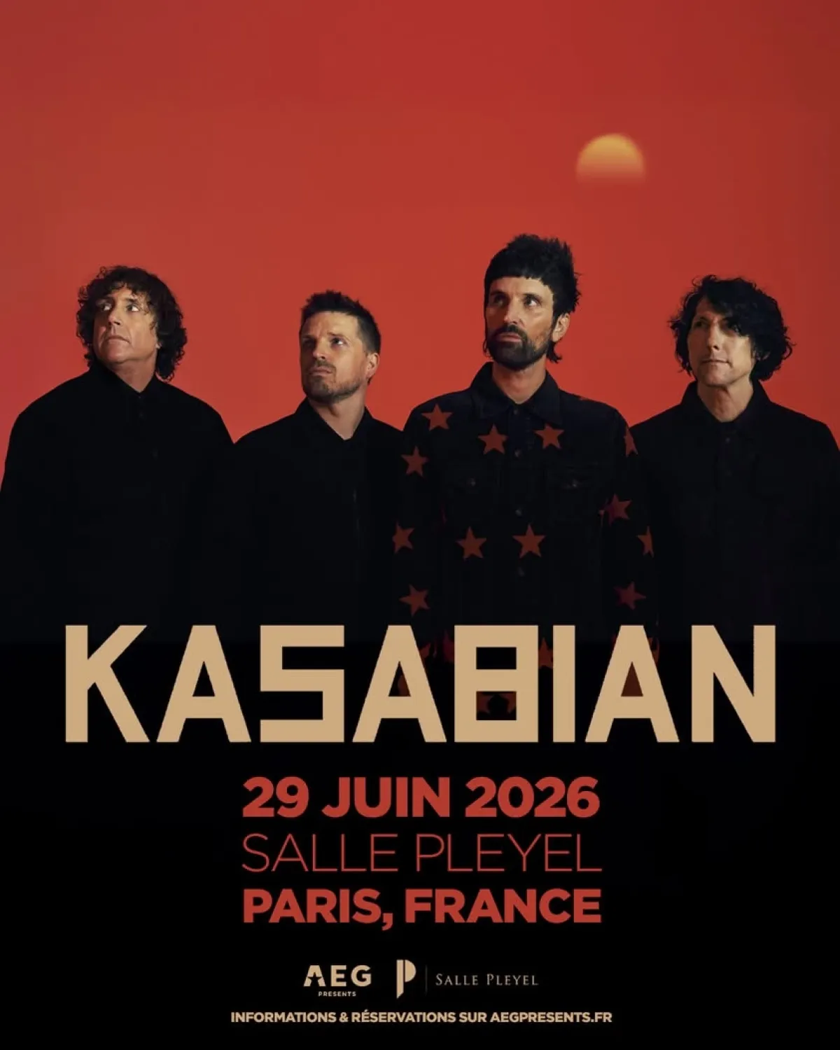 Billets Kasabian (Salle Pleyel - Paris)