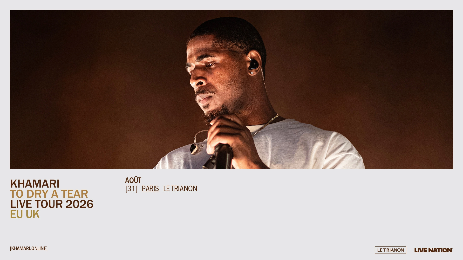 Khamari en Le Trianon Tickets