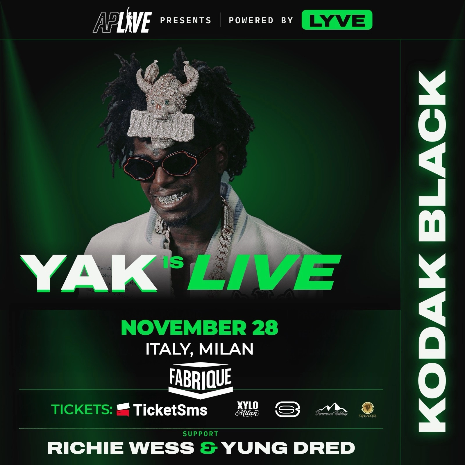 Kodak Black in der Fabrique Milano Tickets