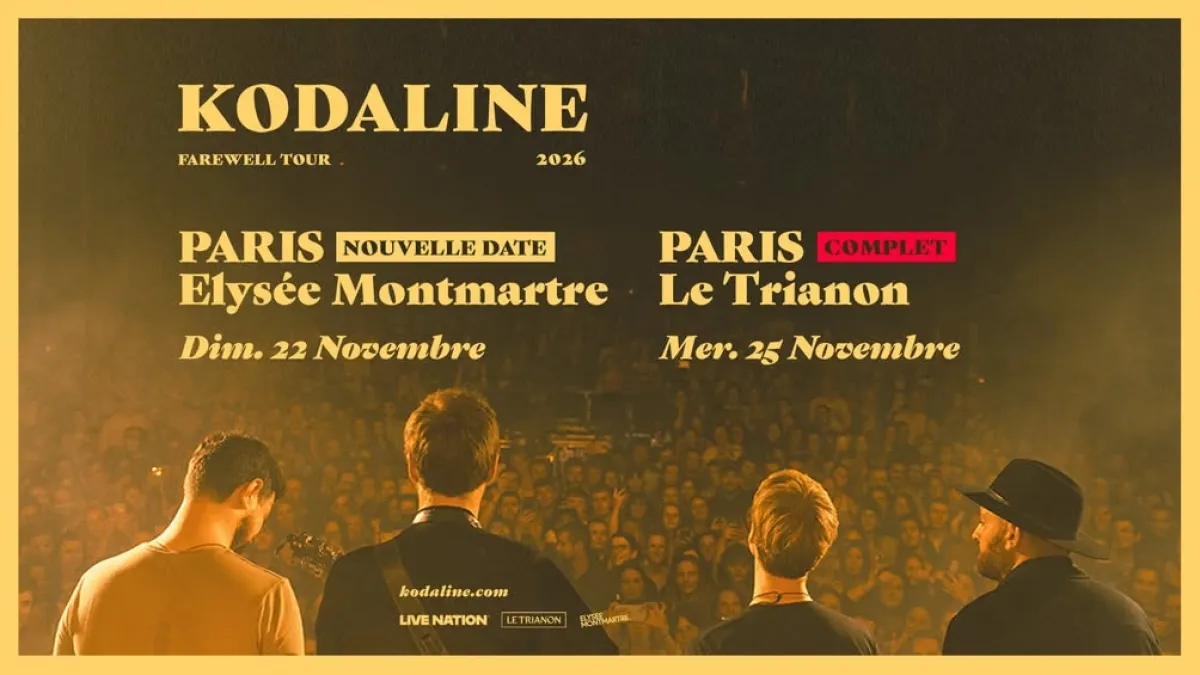 Billets Kodaline (Elysee Montmartre - Paris)