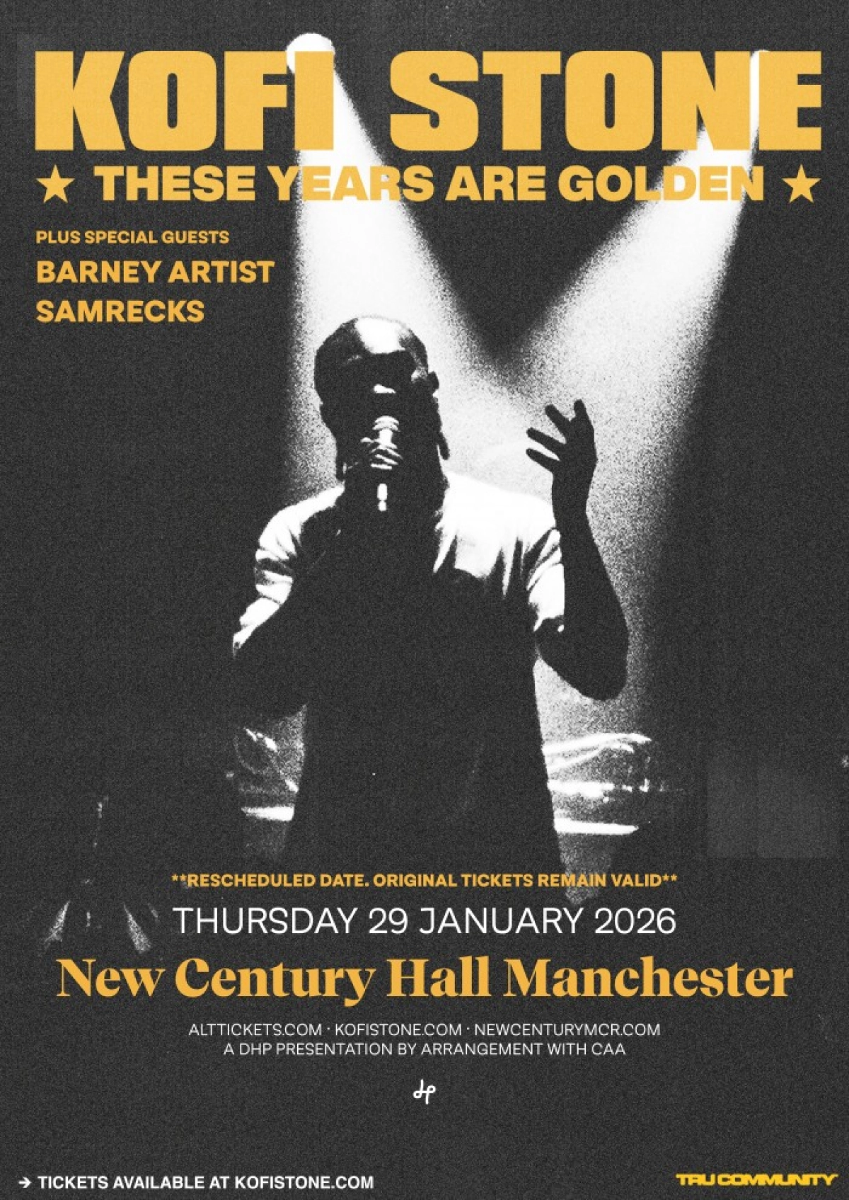 Kofi Stone - Barney Artist - Samrecks en Manchester New Century Hall Tickets