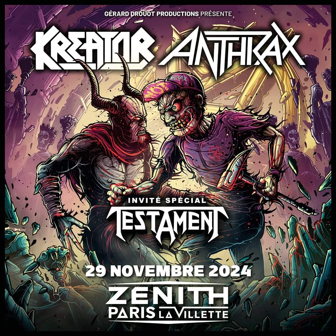 Kreator - Anthrax at Zenith Paris Tickets