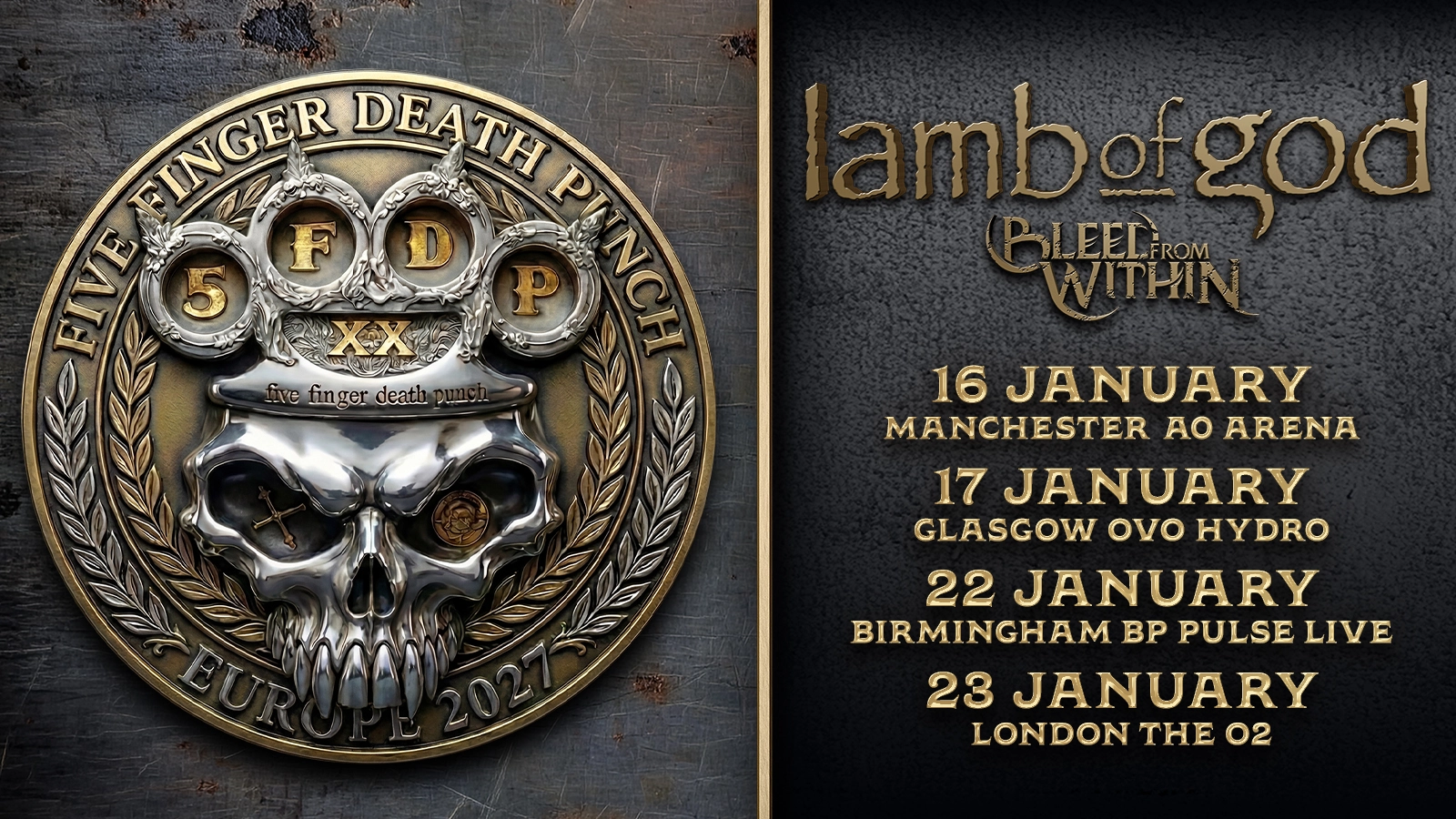 Five Finger Death Punch at The O2 Arena Tickets
