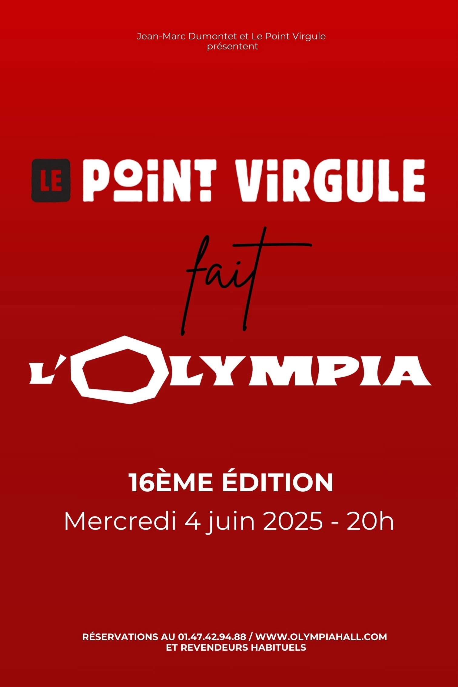 Billets Le Point Virgule Fait L'olympia (Olympia - Paris)