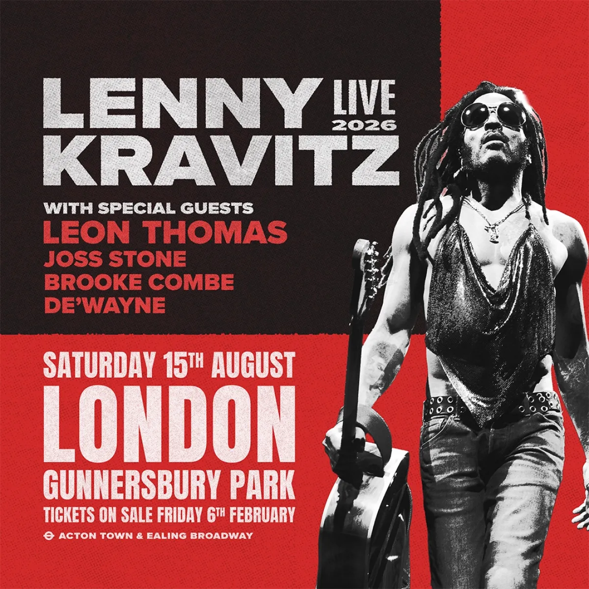 Lenny Kravitz at Gunnersbury Park Tickets