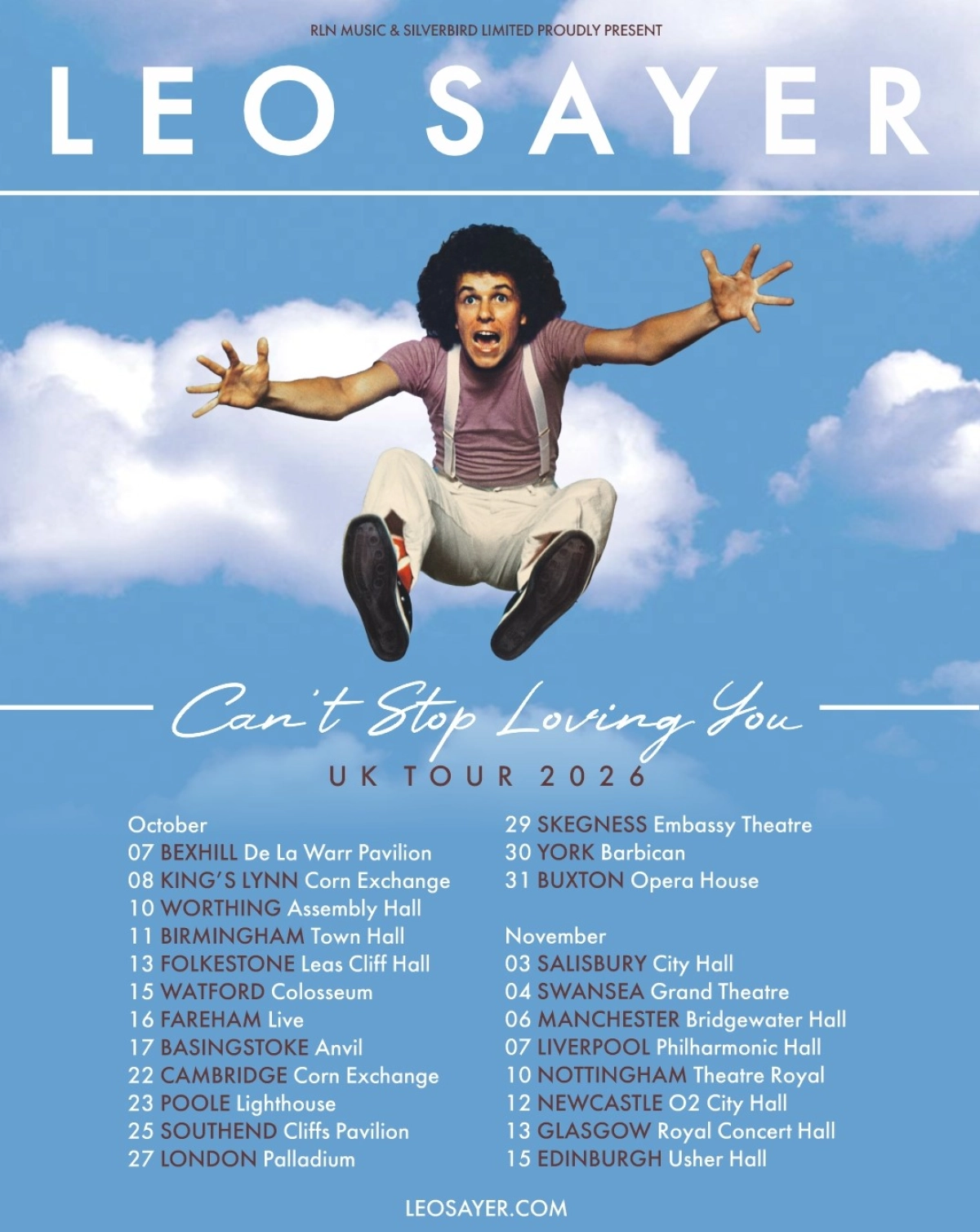 Leo Sayer at O2 City Hall Newcastle Tickets