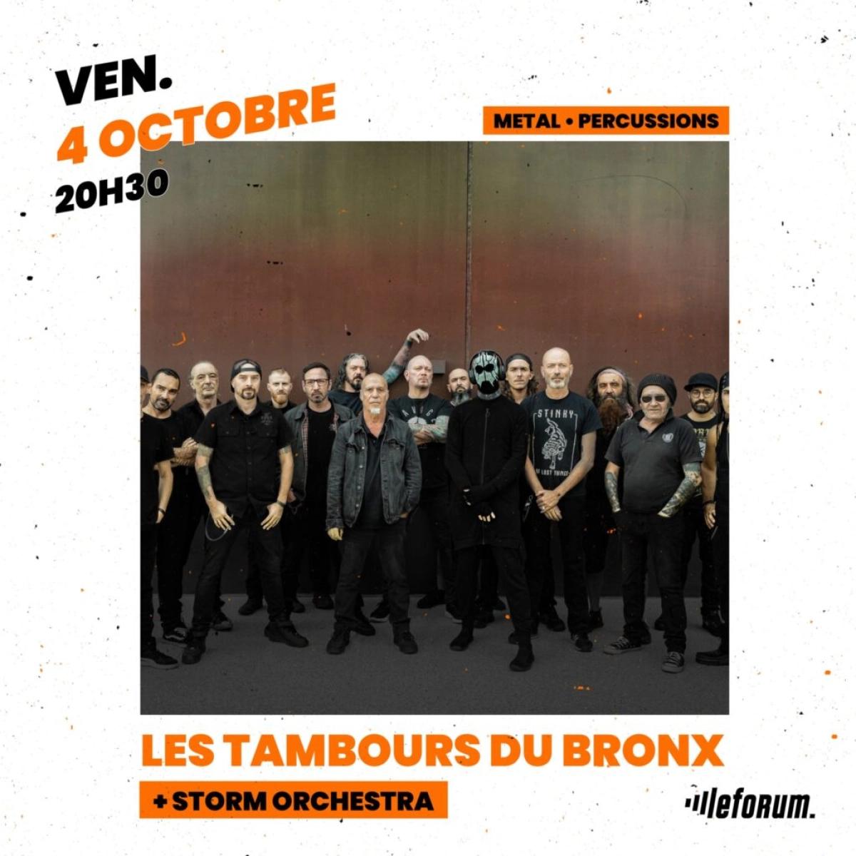 Les Tambours du Bronx at Le Forum Vaureal Tickets