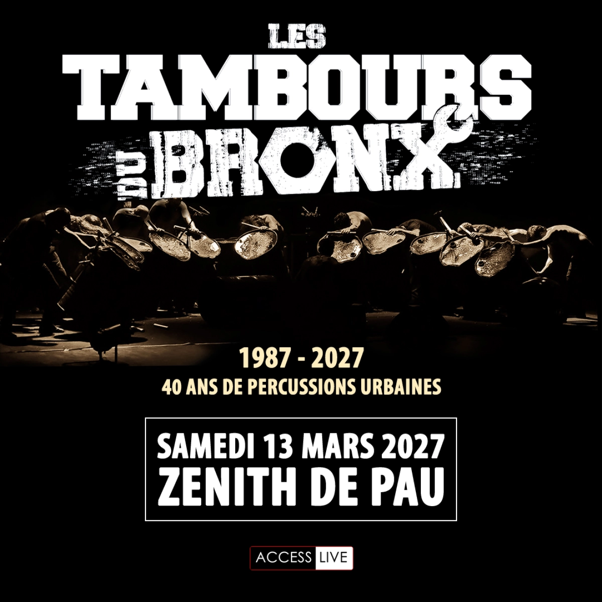 Billets Les Tambours du Bronx (Zenith Pau - Pau)