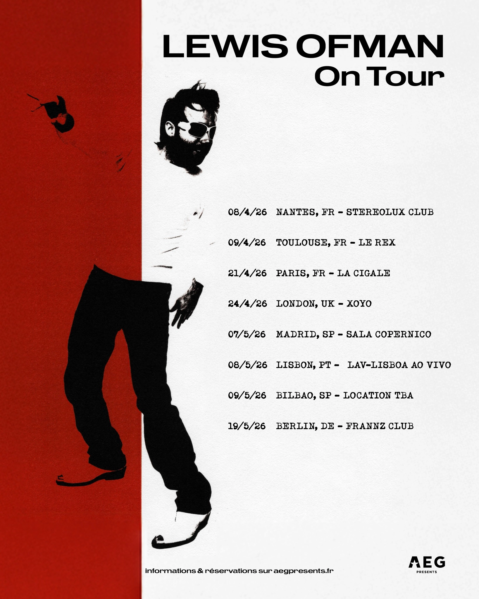 Billets Lewis Ofman (Le Rex de Toulouse - Toulouse)