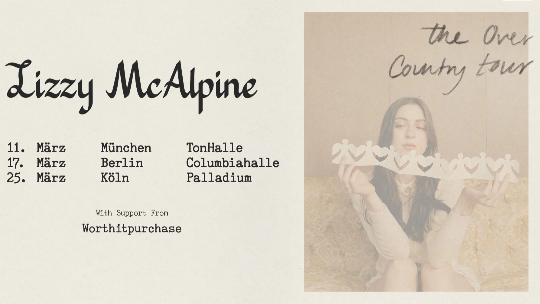 Billets Lizzy McAlpine (TonHalle München - Munich)