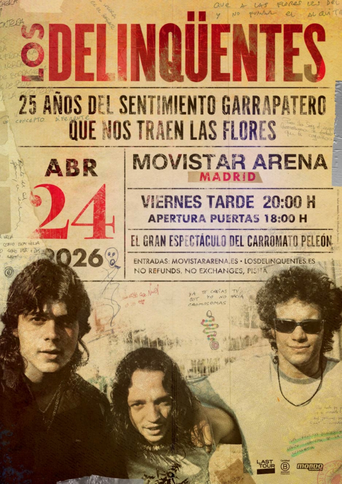 Los Delinquentes at Movistar Arena Madrid Tickets