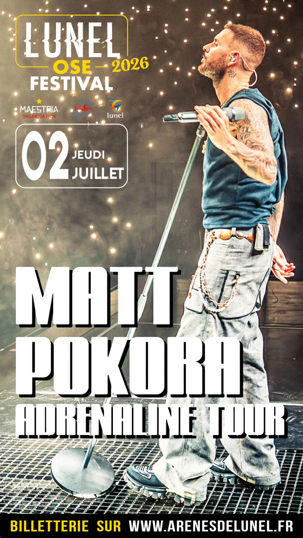 M. Pokora al Arenes de Lunel Tickets