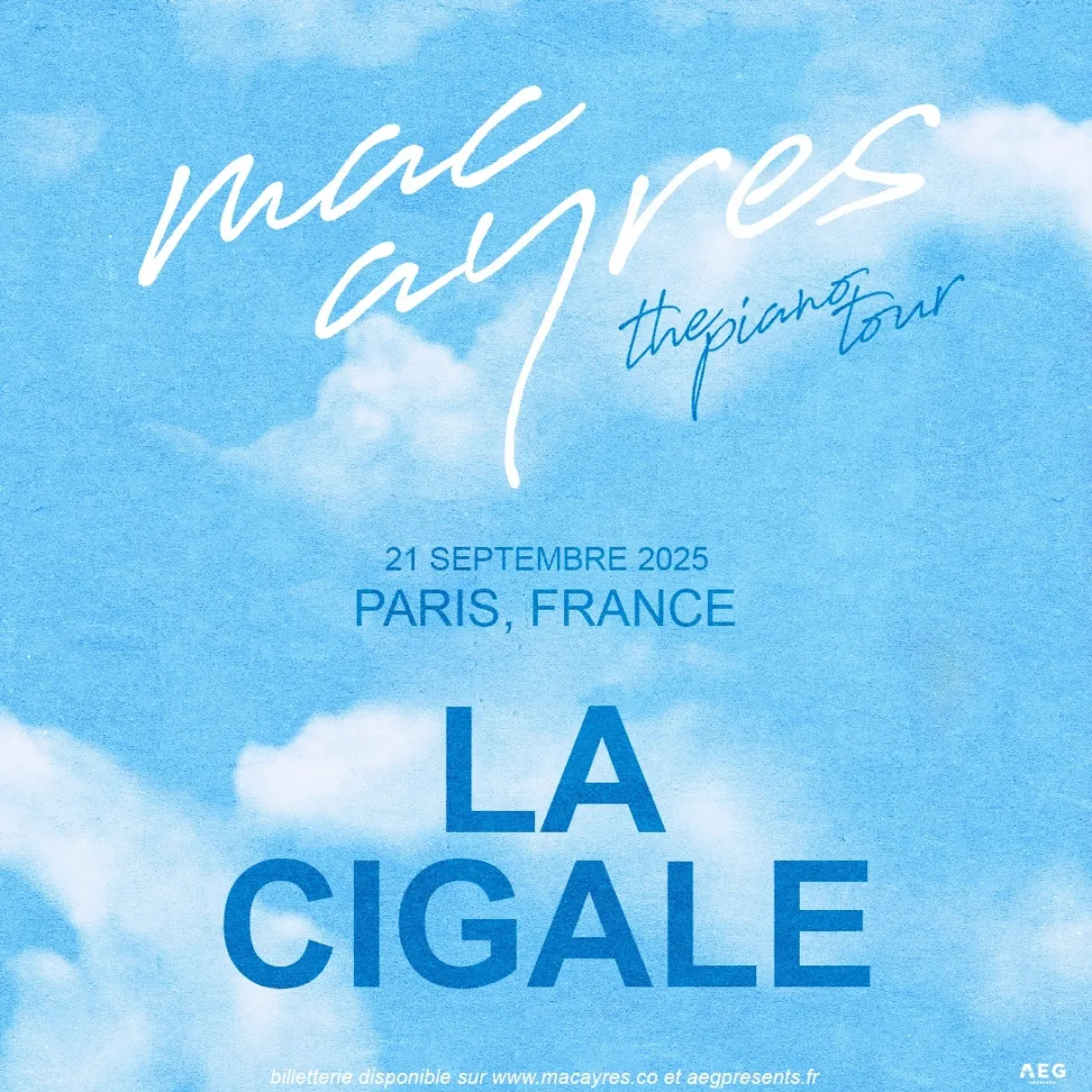 Mac Ayres en La Cigale Tickets