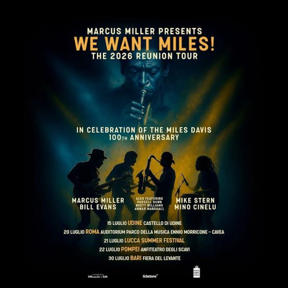 Marcus Miller al Cavea Auditorium Parco della Musica Tickets