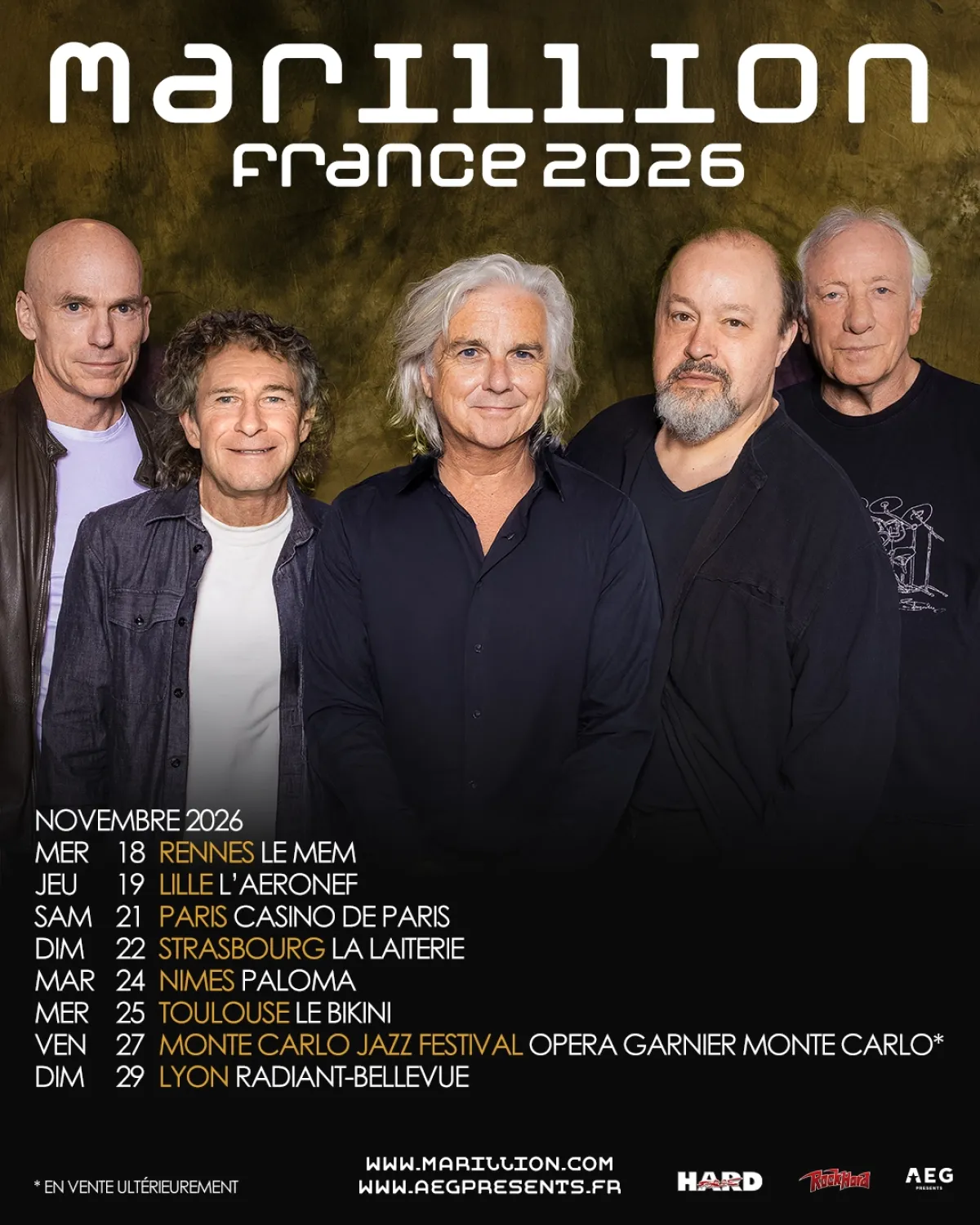 Billets Marillion (Casino de Paris - Paris)