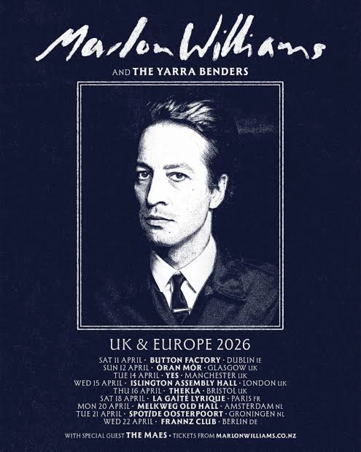 Billets Marlon Williams (YES Manchester - Manchester)