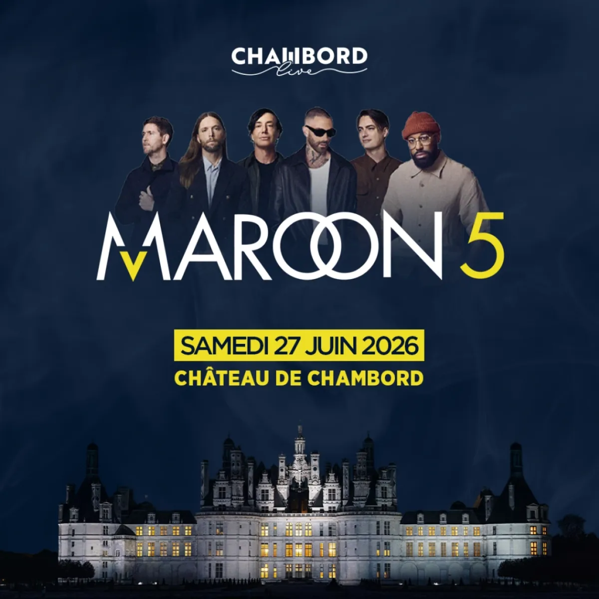 Billets Maroon 5 (Chateau de Chambord - Chambord)