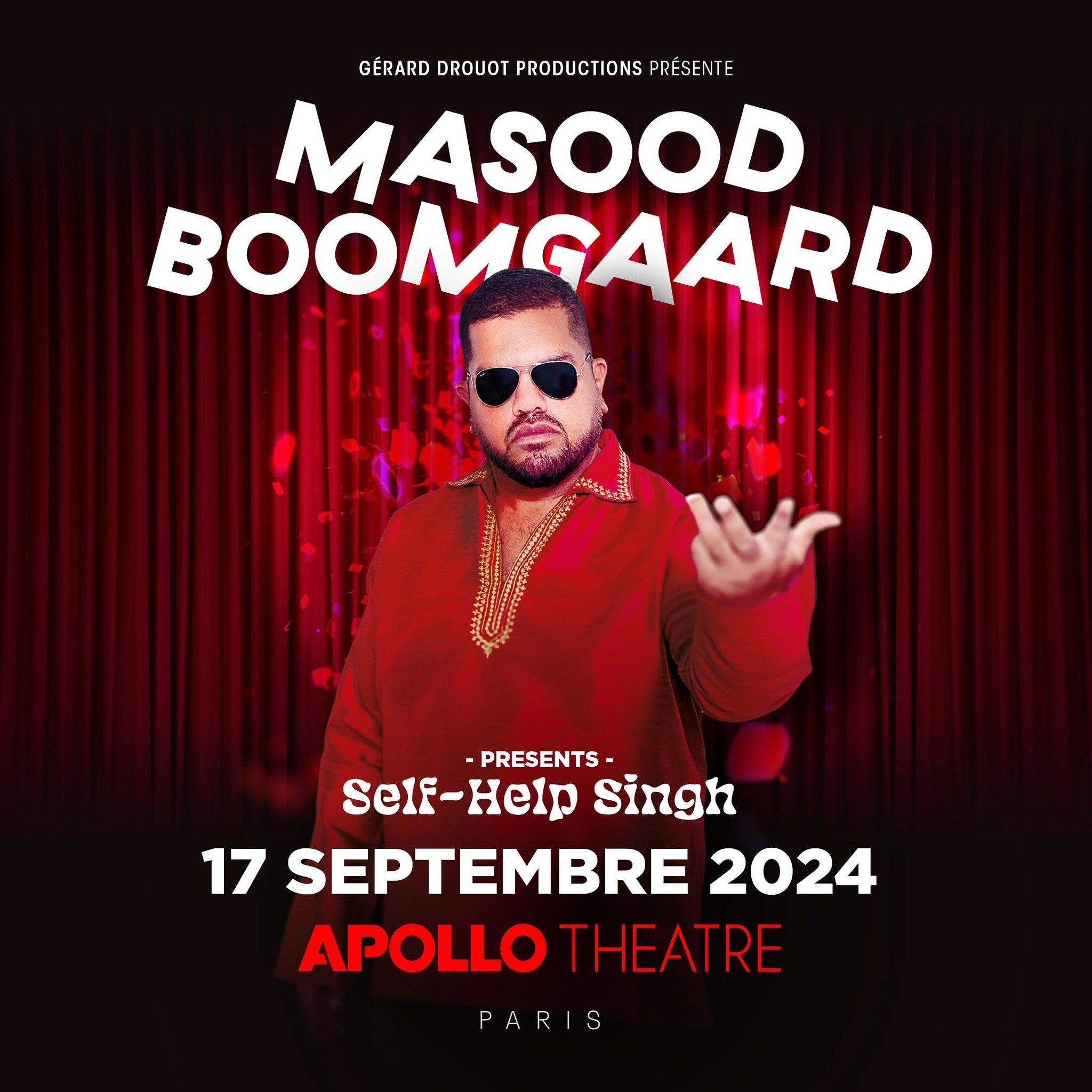 Masood Boomgaard al Apollo Theatre Tickets