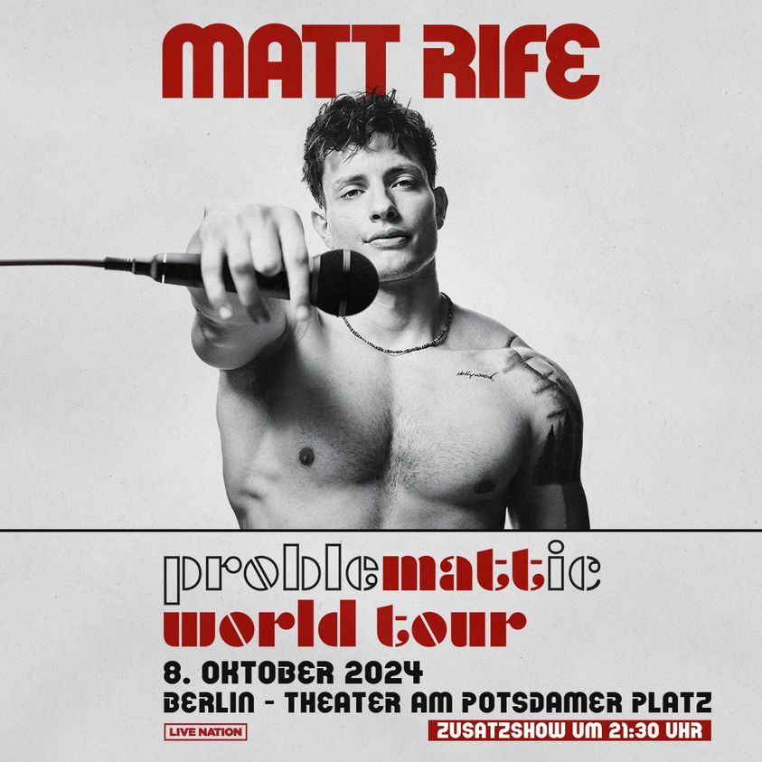Billets Matt Rife (Theater Am Potsdamer Platz - Berlin)