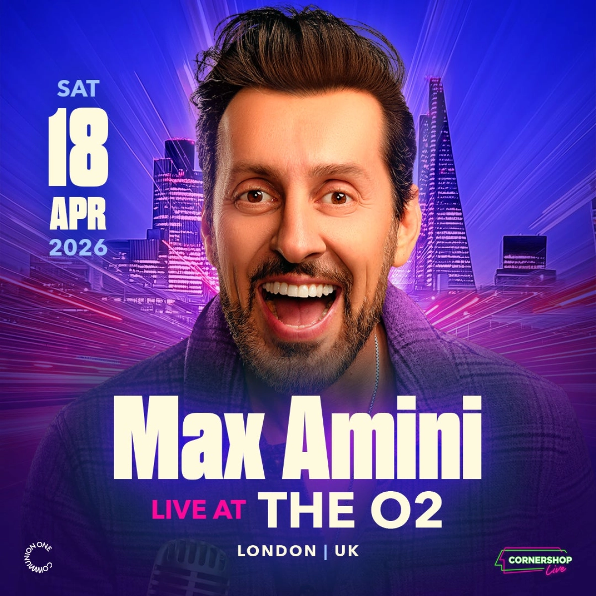 Max Amini at The O2 Arena Tickets