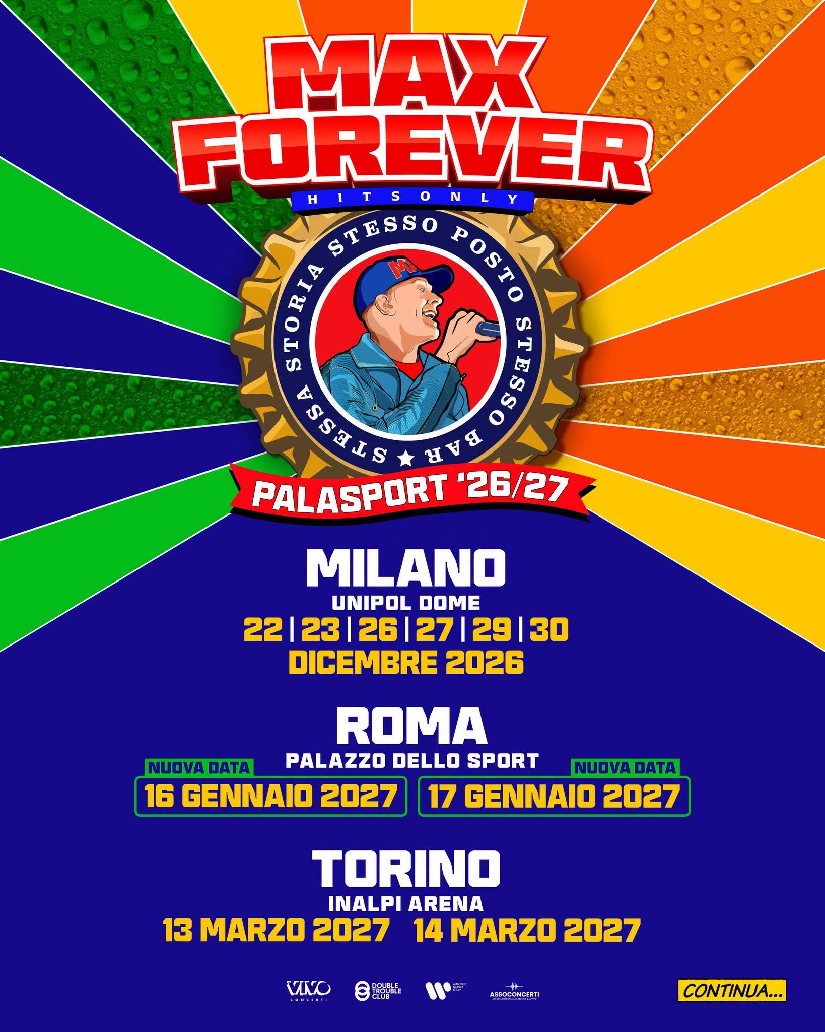 Max Pezzali al Palazzo Dello Sport Roma Tickets