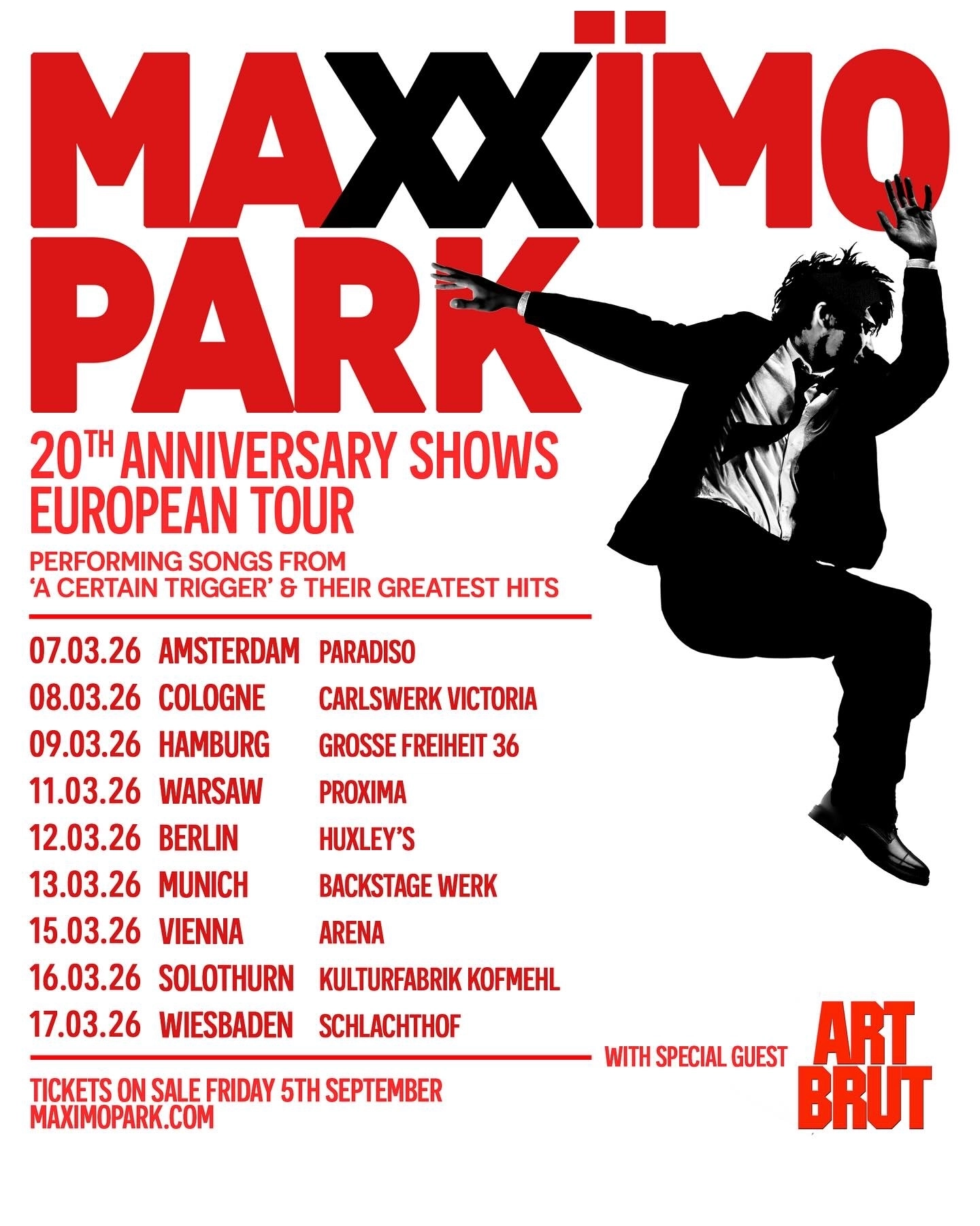 Billets Maximo Park (Grosse Freiheit 36 - Hambourg)
