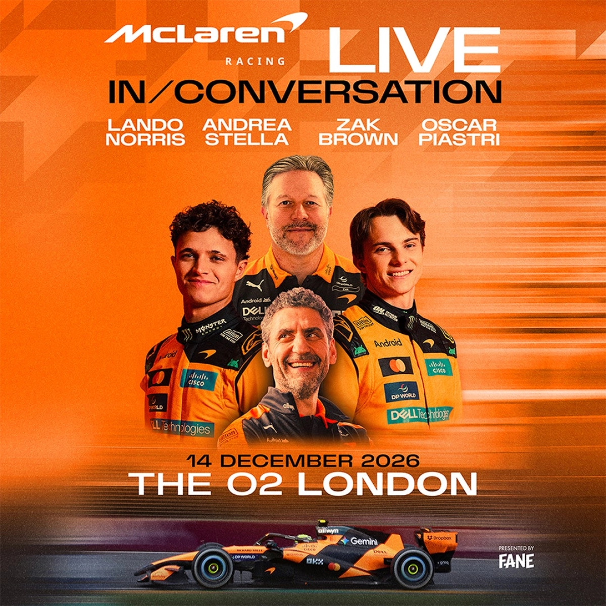 Mclaren Racing Live In Conversation at The O2 Arena Tickets