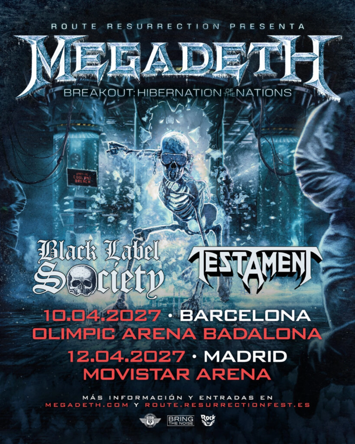 Billets Megadeth (Estadi Olimpic Lluis Companys - Barcelone)