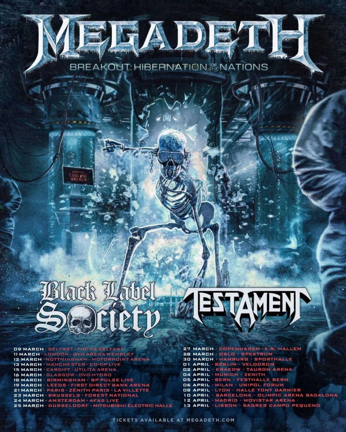Billets Megadeth (First Direct Arena - Leeds)