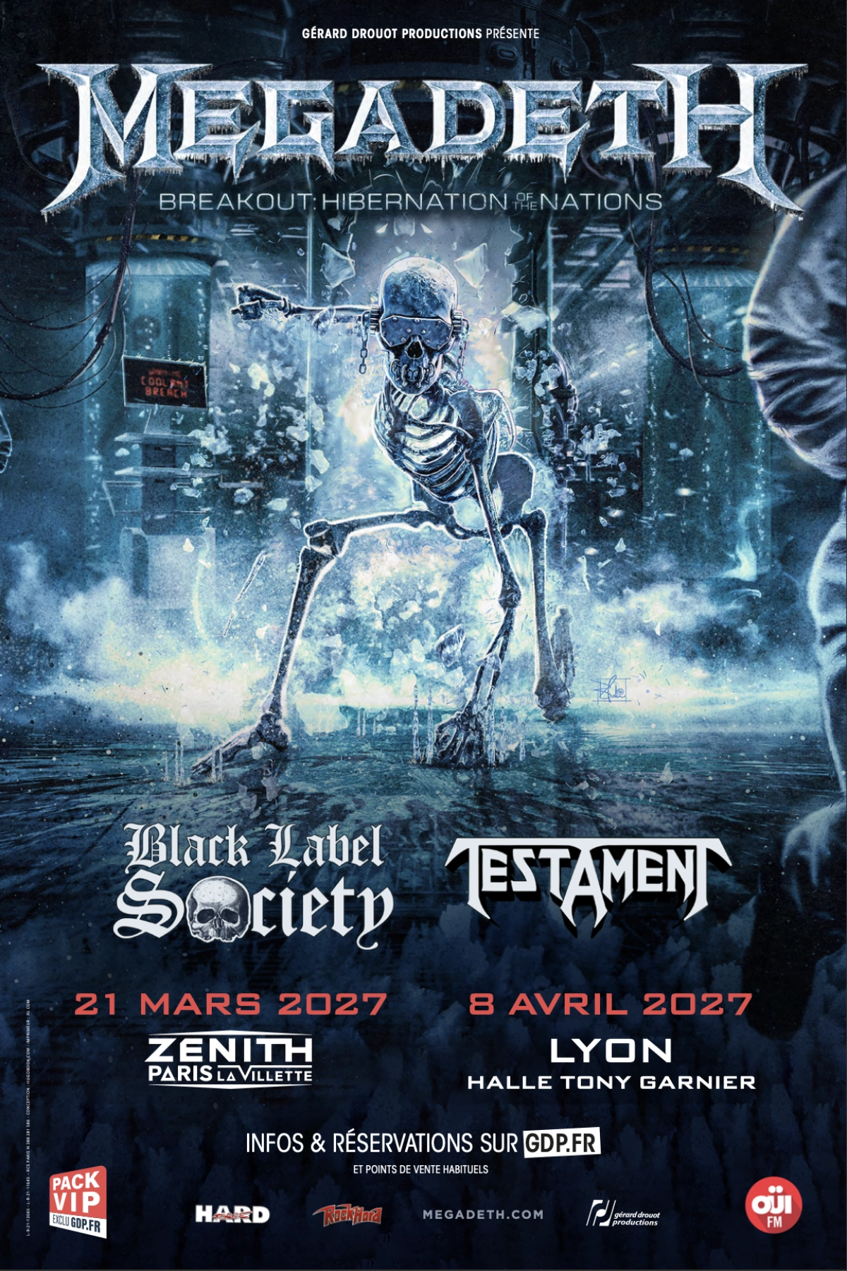 Billets Megadeth (Halle Tony Garnier - Lyon)