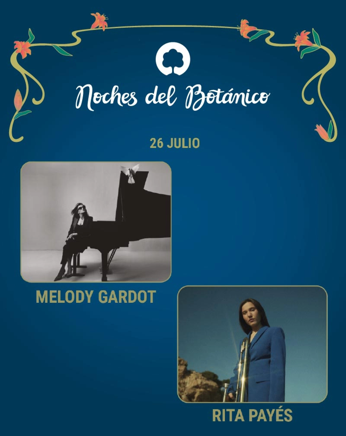 Billets Melody Gardot - Rita Payés (Real Jardin Botanico - Madrid)