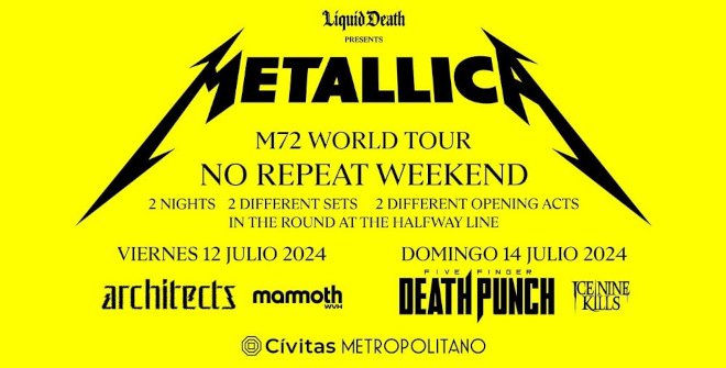 Metallica al Civitas Metropolitano Tickets