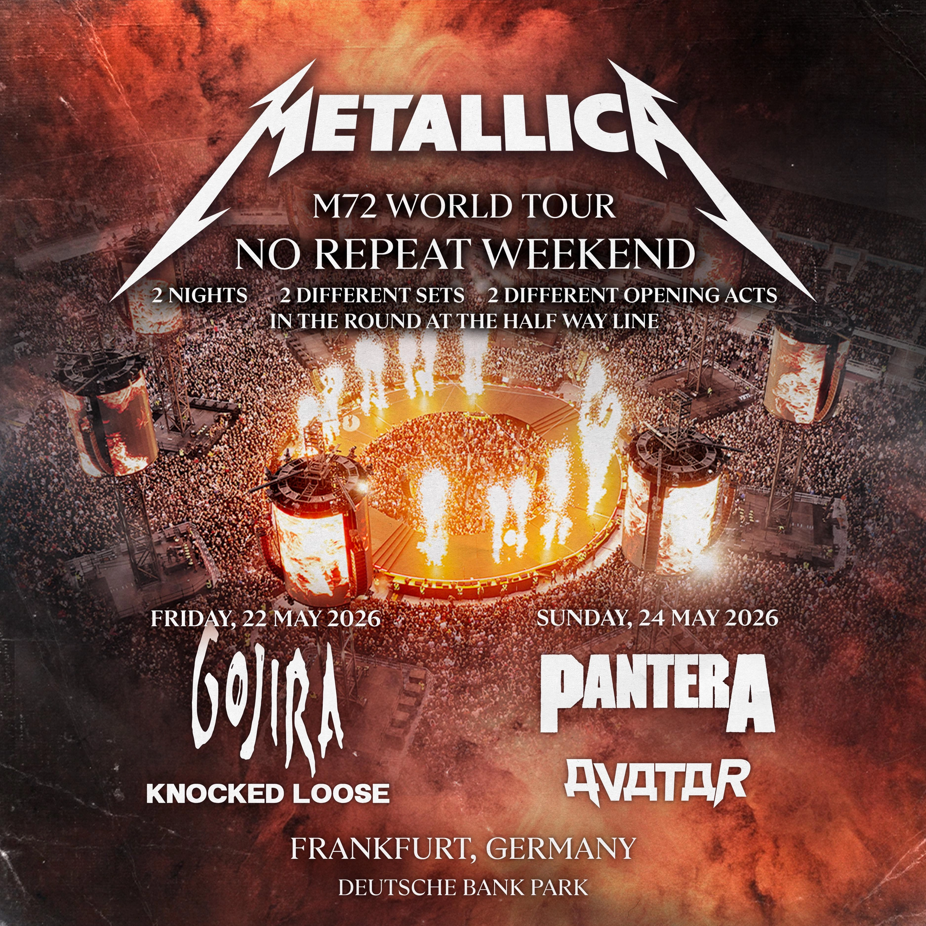 Metallica en Deutsche Bank Park Tickets