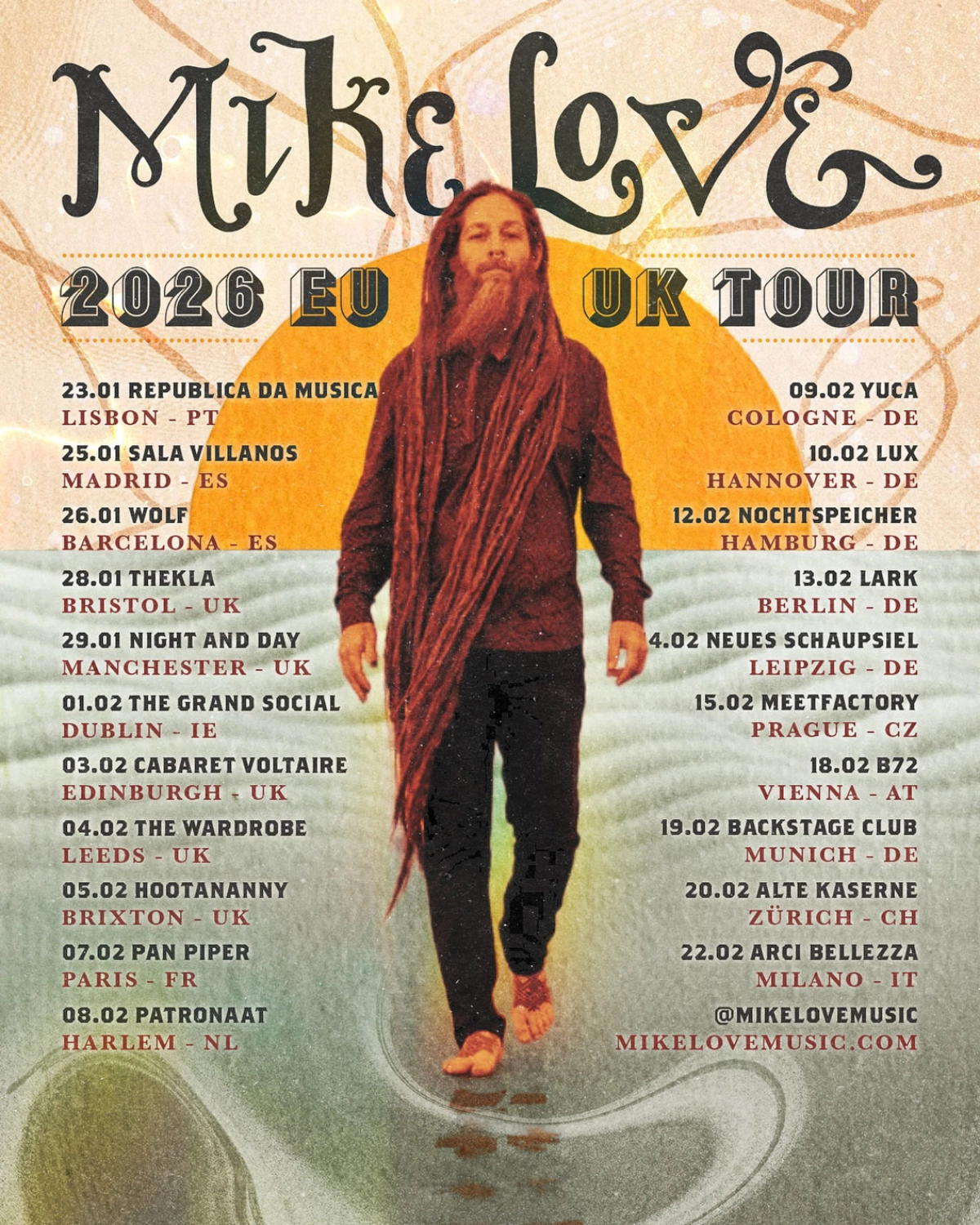 Mike Love en Pan Piper Tickets