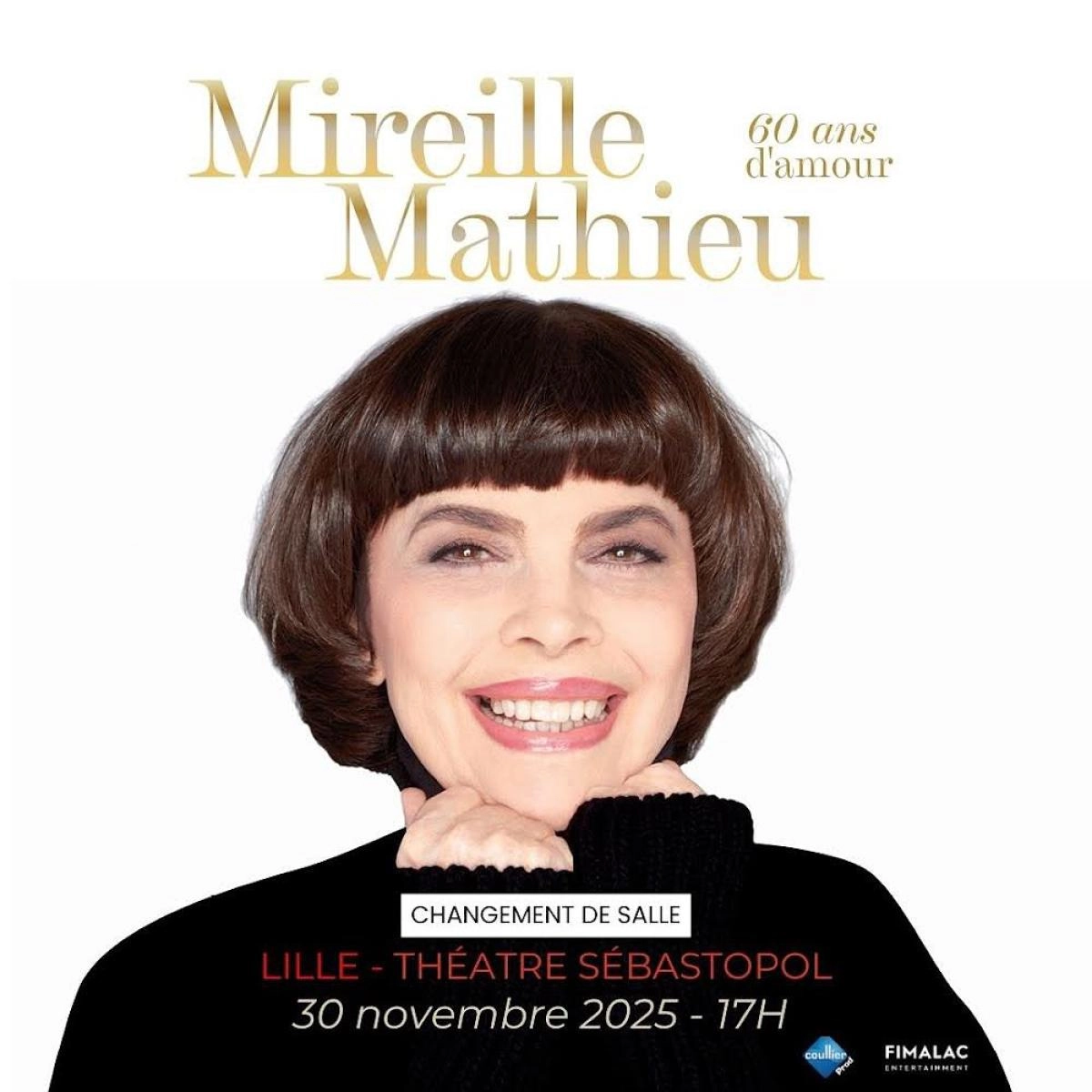 Billets Mireille Mathieu (Theatre Sebastopol - Lille)