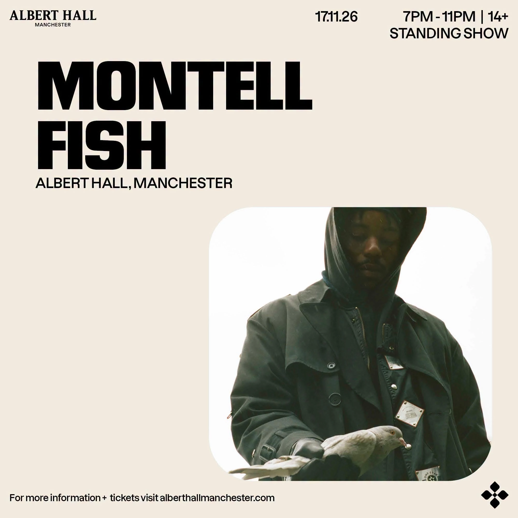 Montell Fish at Albert Hall Manchester Tickets