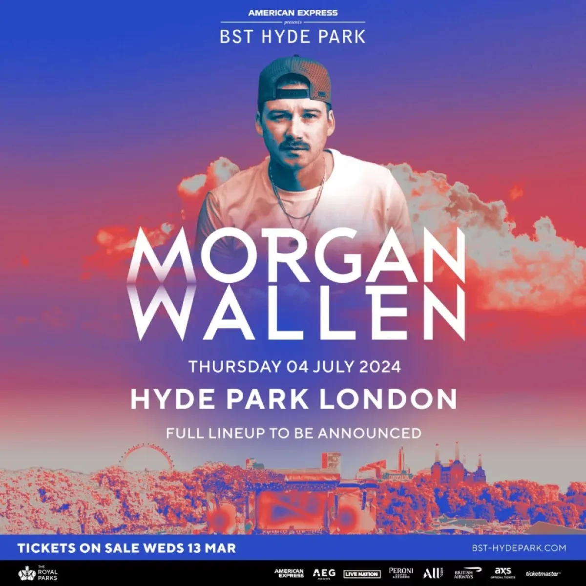 Morgan Wallen al Hyde Park Tickets