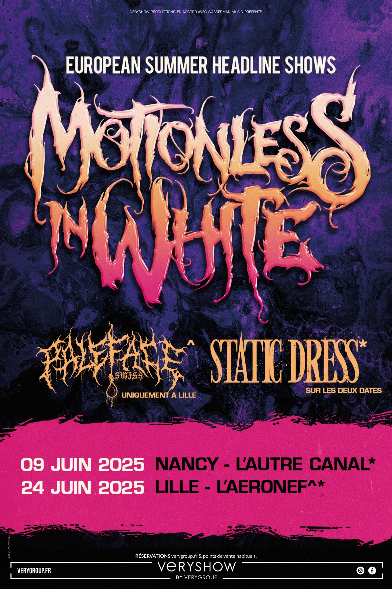 Billets Motionless In White (Autre Canal - Nancy)