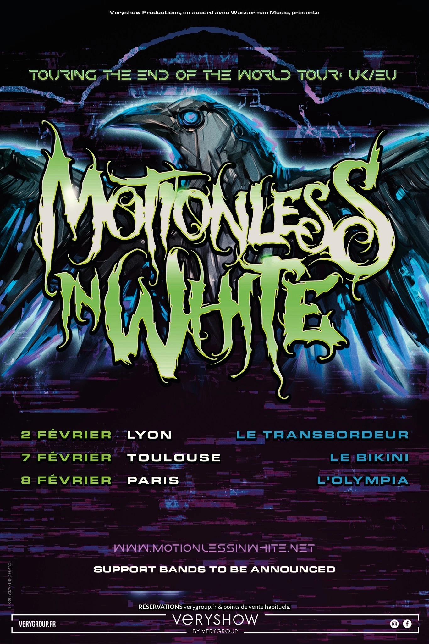 Billets Motionless In White (Le Bikini - Toulouse)