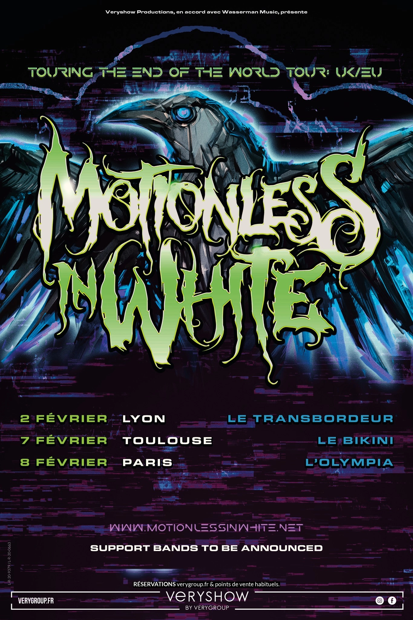 Motionless In White at Le Transbordeur Tickets