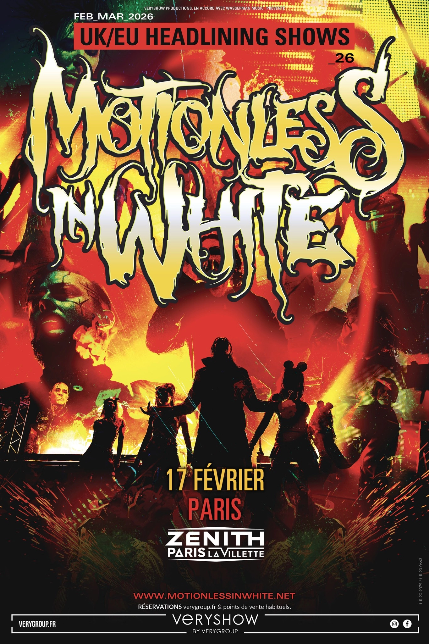 Billets Motionless In White (Zenith Paris - Paris)