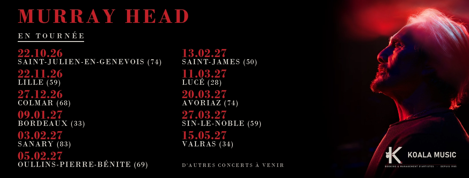 Murray Head at Casino Barriere Bordeaux Tickets